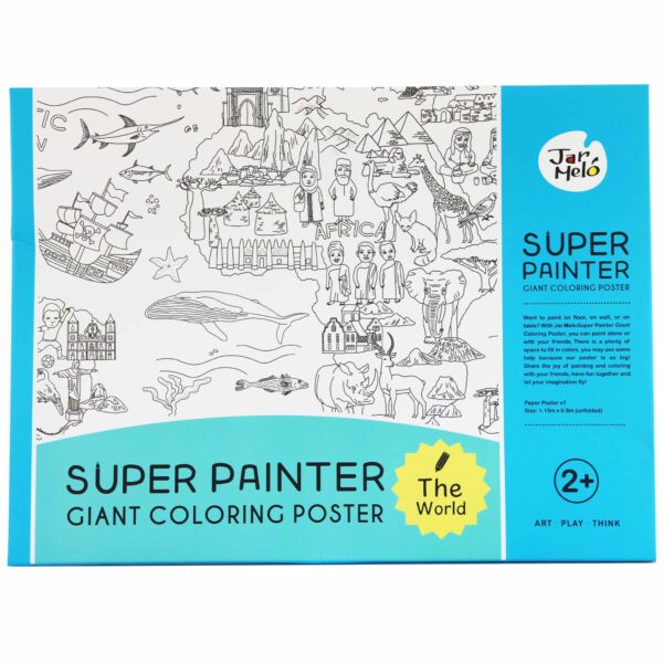 Giant Coloring Poster: The World - The Artean Store
